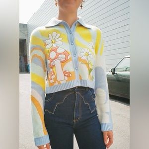 House Of Sunny Big Bloom Cardigan US Sz 4/UK Sz 8 BNWT
